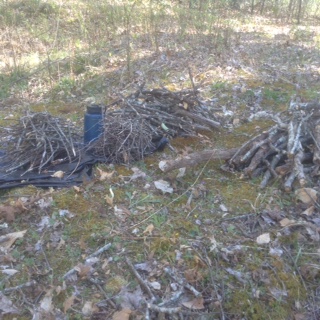 Organizing sticks into piles