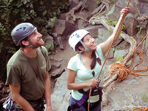 outdoor rock climbing