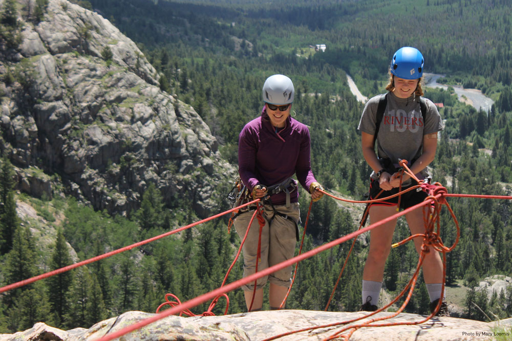Outward Bound Students rappelling