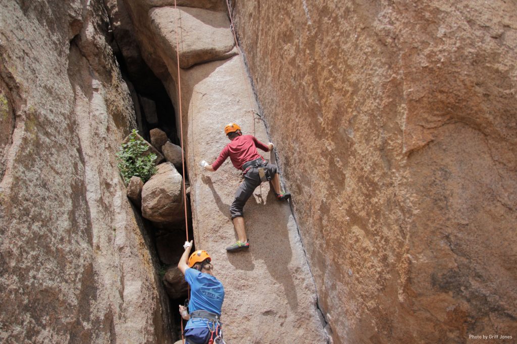 Outward Bound Students rock climbing