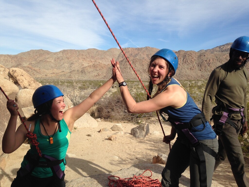 group trips, rock climbing in Joshua Tree