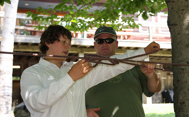 Photo captures a moment during the Family Conference of an Intercept expedition.