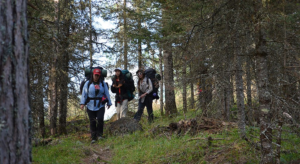 Hiking on an Outward Bound Course