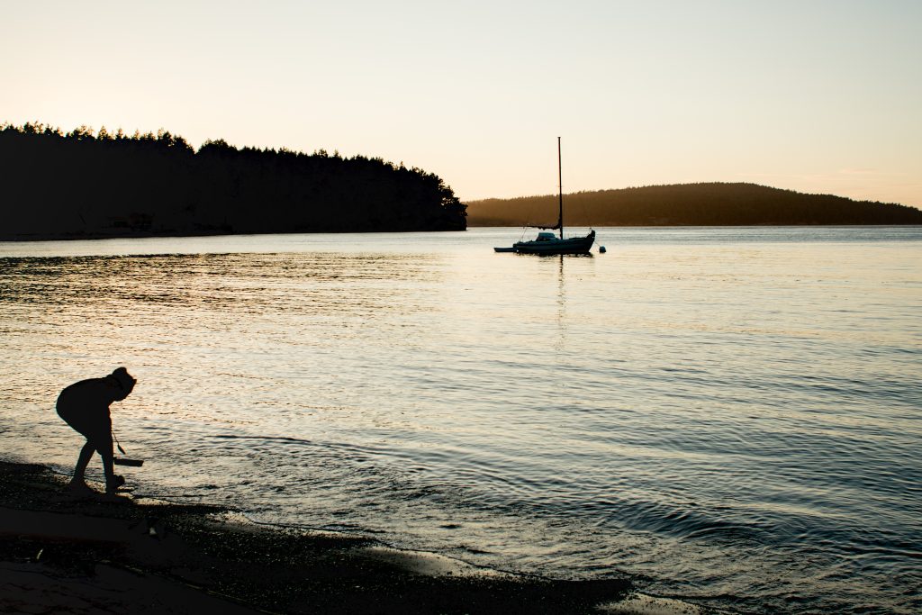 Photo shows a student on a Northwest Outdoor Educator expedition, courtesy of Charis Nichols.