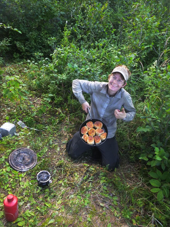 Fresh cinnamon rolls in the wilderness are always a good idea. Photo courtesy of Theo Theobald.