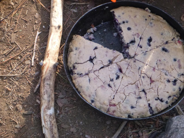 Blueberry scones are a perfect way to celebrate a special occasion in the backcountry. Photo courtesy of Theo Theobald.