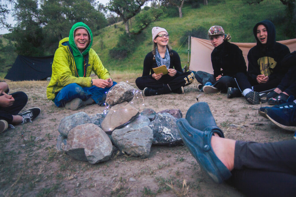 welcoming campsite circle-up