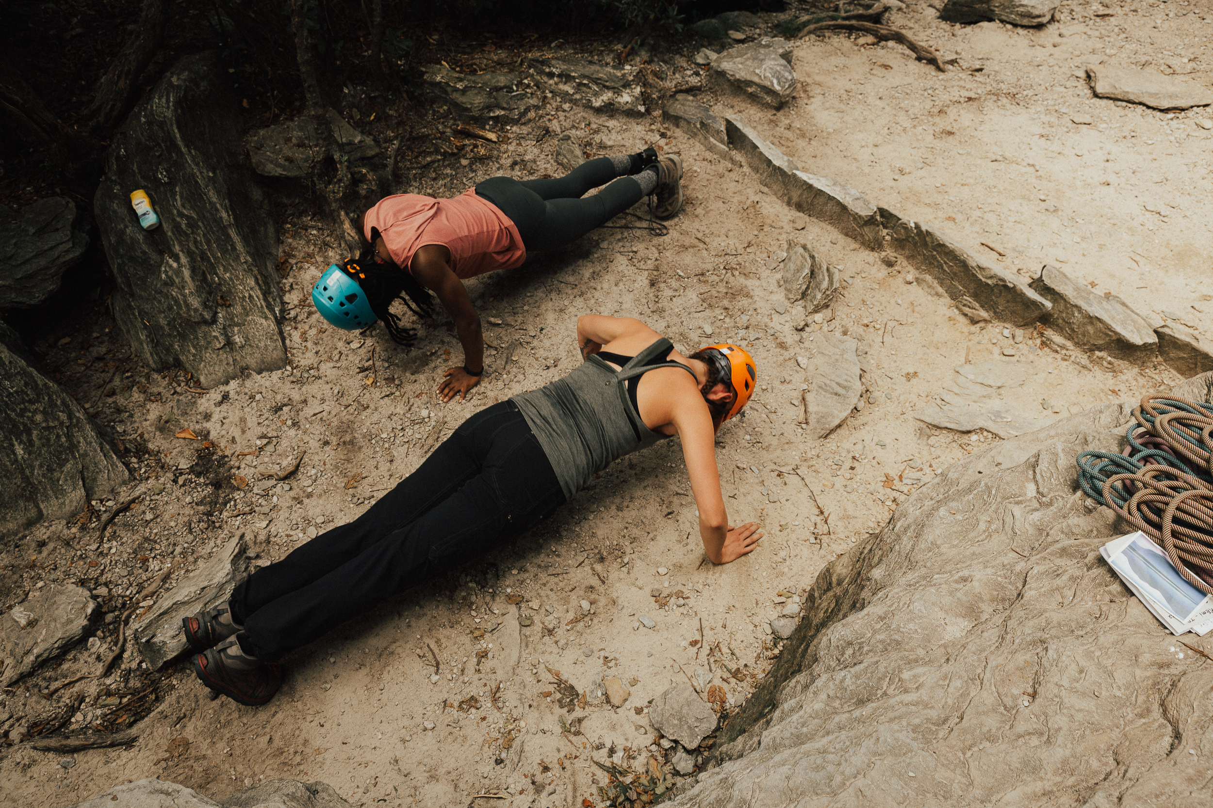 rock climbing with Outward Bound on an Outdoor Adventure