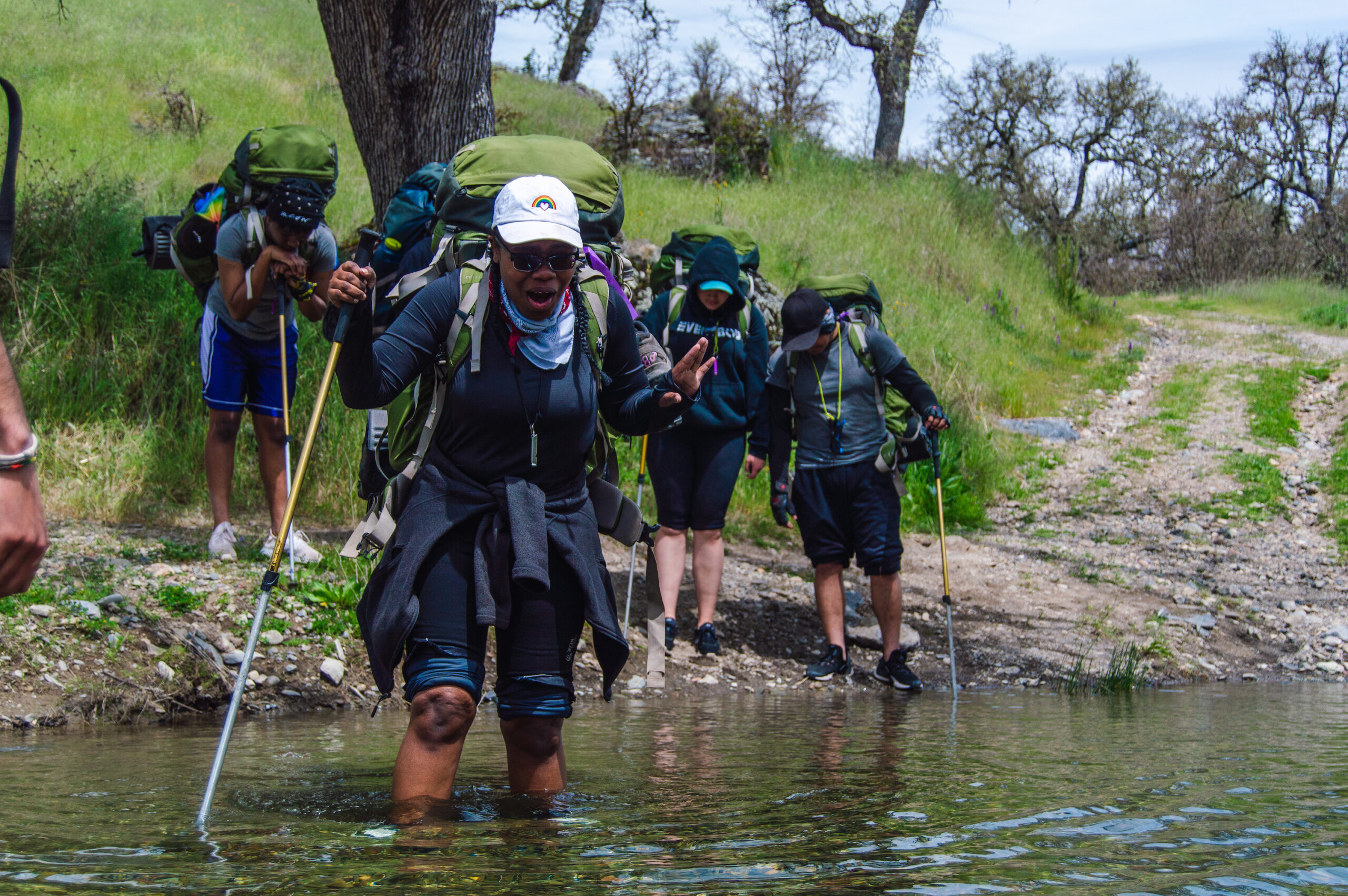 hiking with diverse experience levels outside