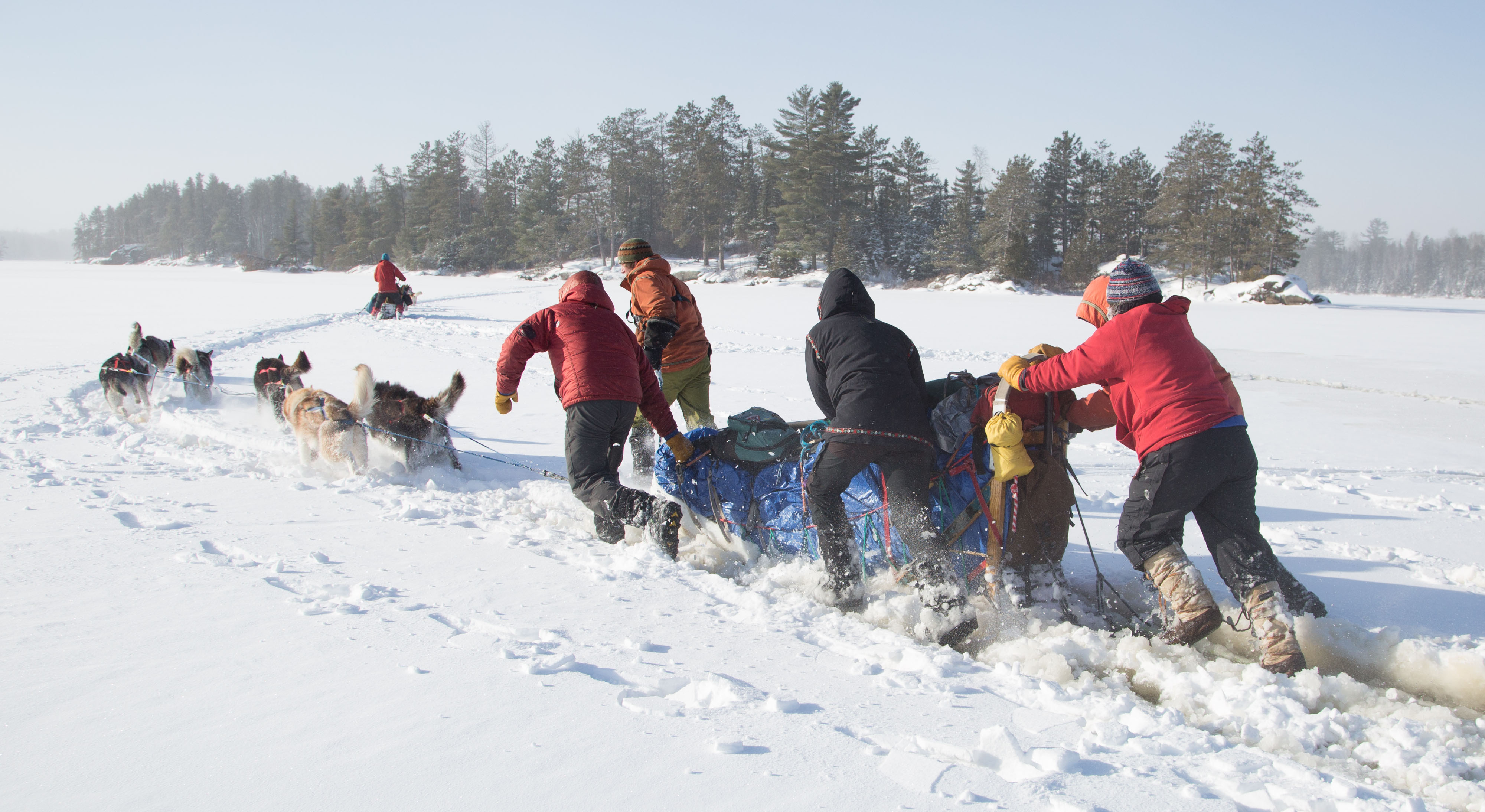 boundary waters dog sledding cross country skiing outward bound