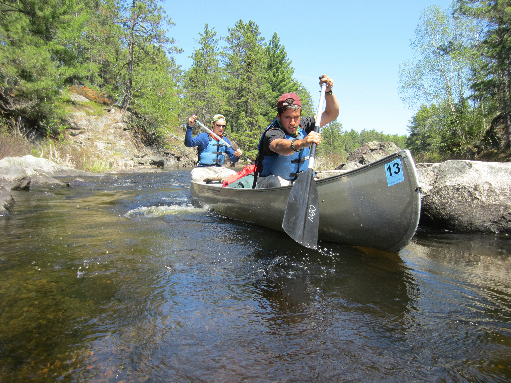 Troubled Youths Navigating in Canoe