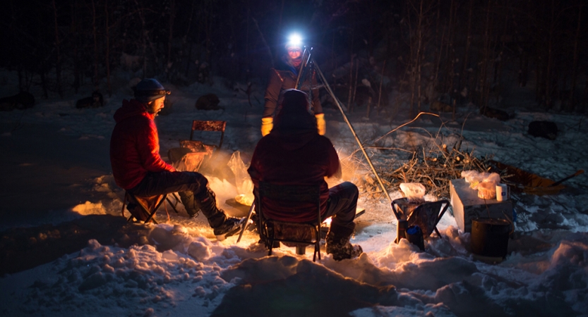 guided winter camping